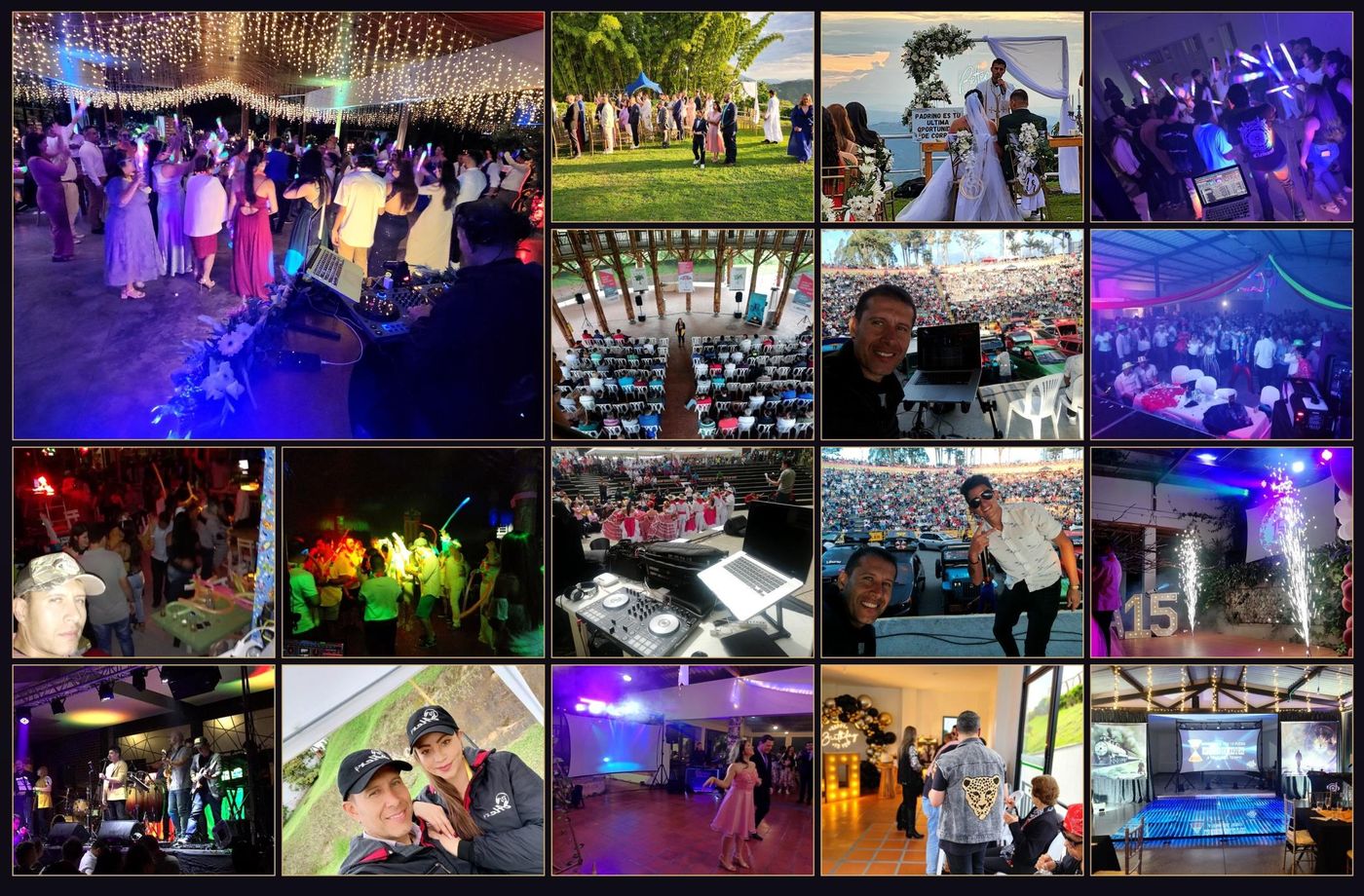 Collage de eventos AlexDJ Producciones